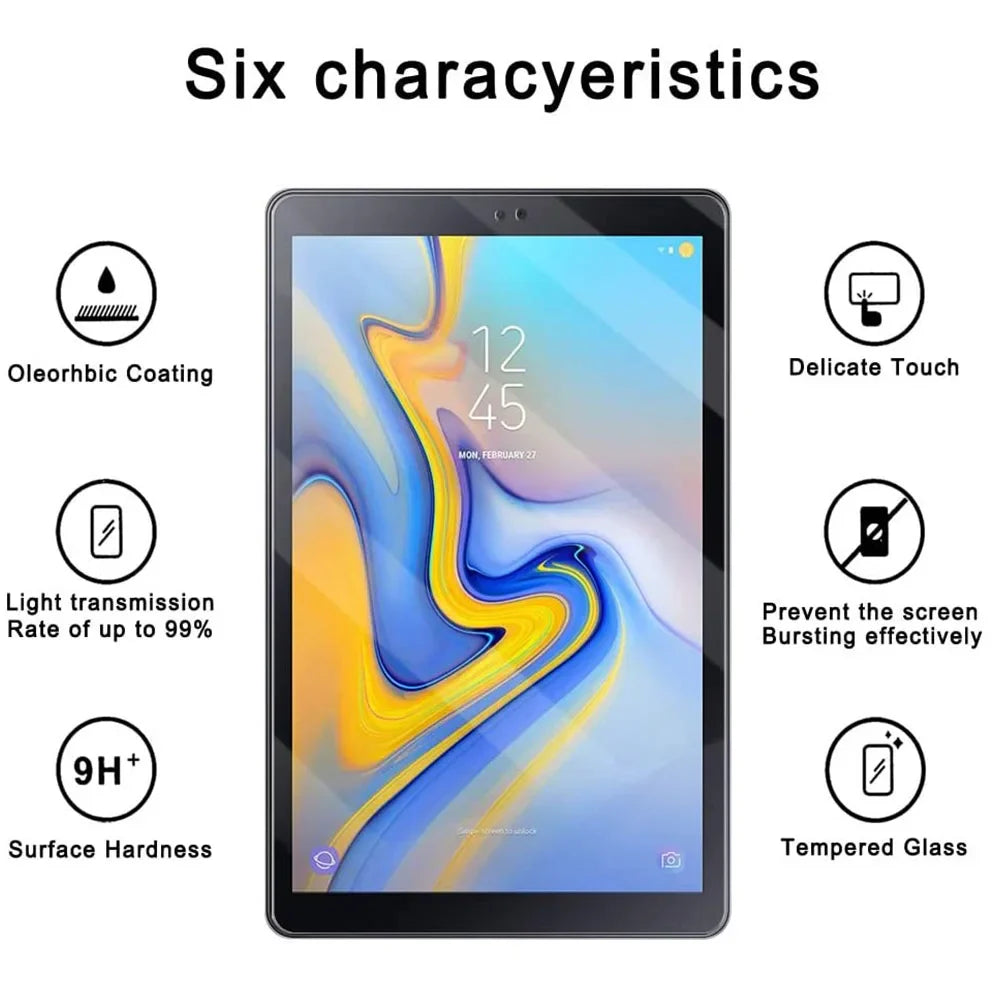 (3 Pack) Tempered Glass For Samsung Galaxy Tab A 10.5 2018 SM-T590 SM-T595 T590 T595 Anti-Scratch Tablet Screen Protector Film