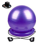 Fitness Yoga Ball Chair Exercis Stability Ball Chair with Inflatable Stability Base & Resistance Bands for Home Gym Office