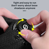 Metal Wire Swivel Automatic Buckle Rope Sneaker ShoeLaces for Adult No Tie Shoe Laces Quick Lock Shoestrings for Sport Shoe