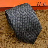 2024 new H Family 100% Silk Tie Creative Stripe Gift for Work Wedding 8cm Suit Accessories necktie  bowties  collared shirt