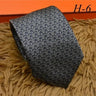 2024 new H Family 100% Silk Tie Creative Stripe Gift for Work Wedding 8cm Suit Accessories necktie  bowties  collared shirt