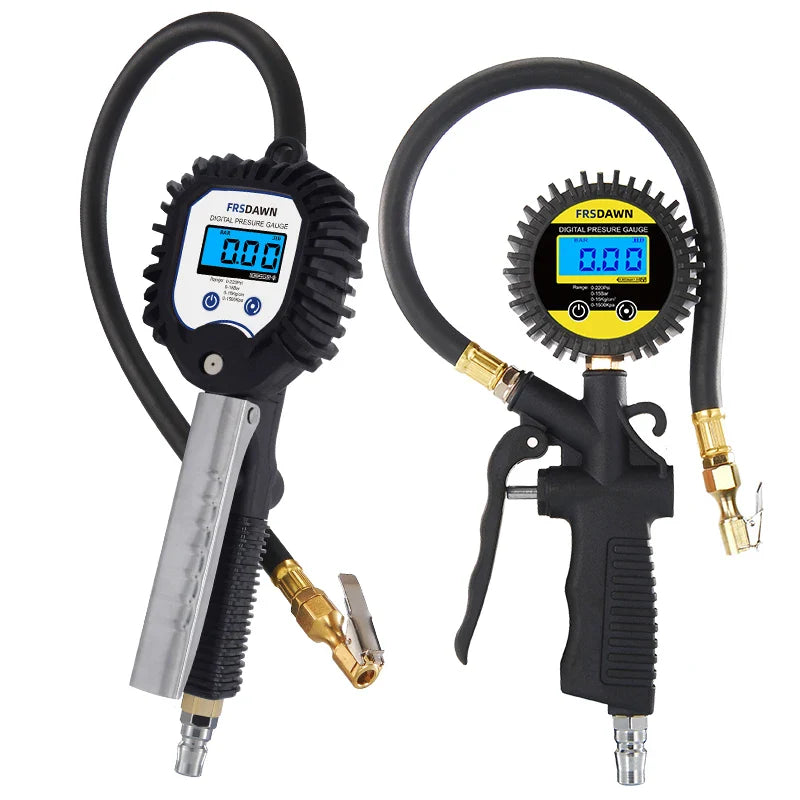 Car Tire Pressure Gauge Air Inflator US/EU Vehicle Tester Monitoring Manometer Motorcycle Bike LCD Digital Test Inflation