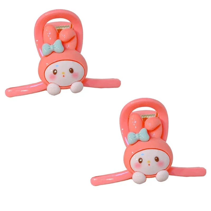 Sanrio Hello Kitty Plush Hairclip Kuromi Hairpins Women Cute Cartoon Hair Claws Girl Kawaii Cinnamoroll Hair Accessory Kids Gift