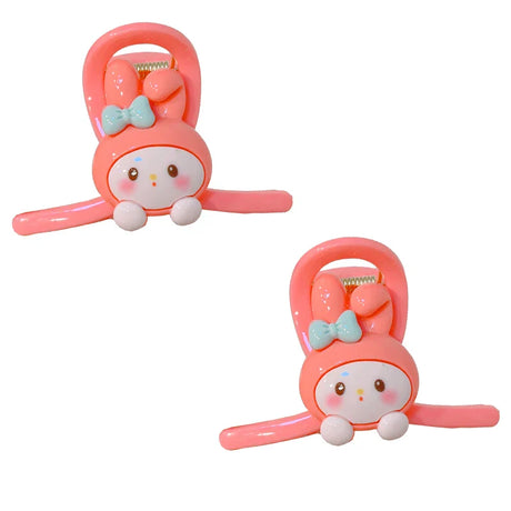 Sanrio Hello Kitty Plush Hairclip Kuromi Hairpins Women Cute Cartoon Hair Claws Girl Kawaii Cinnamoroll Hair Accessory Kids Gift