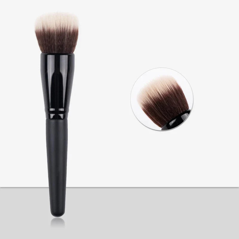 The Smooth Face Makeup Brush Duo Fiber Creamy Liquid Foundation Powder Cometic Tool with Synthetic Hair