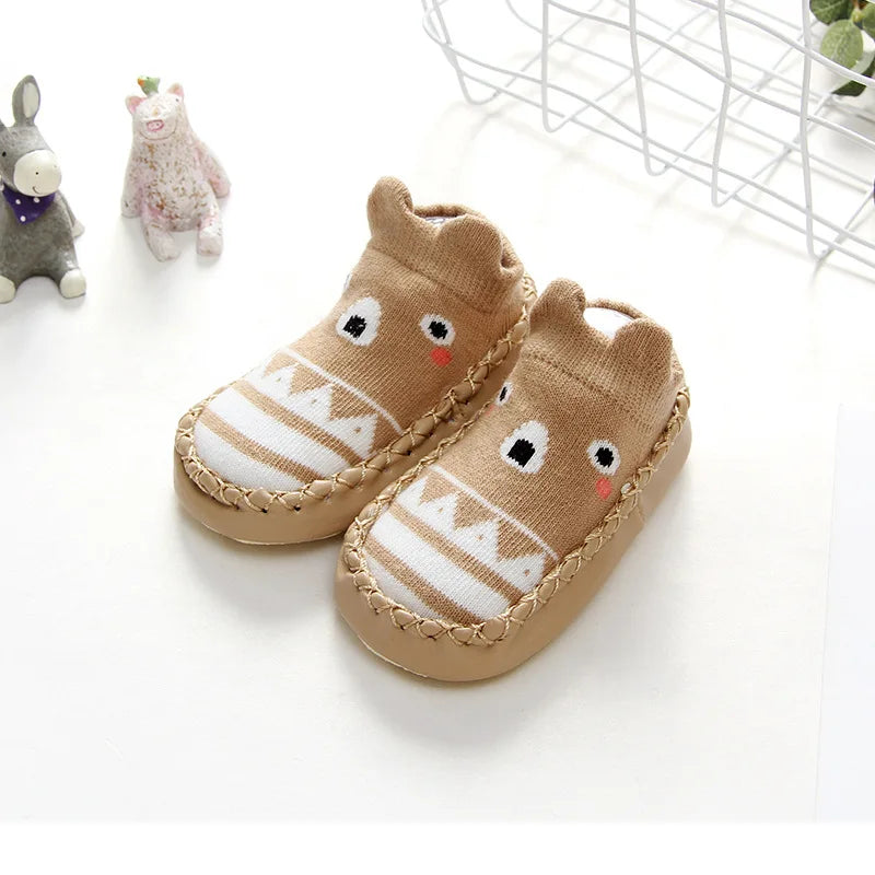 Baby Socks Shoes Infant Cute Cartoon Kids Boy Shoes Soft Rubber Sole Child Floor Sneaker BeBe Booties Toddler Girls First Walker