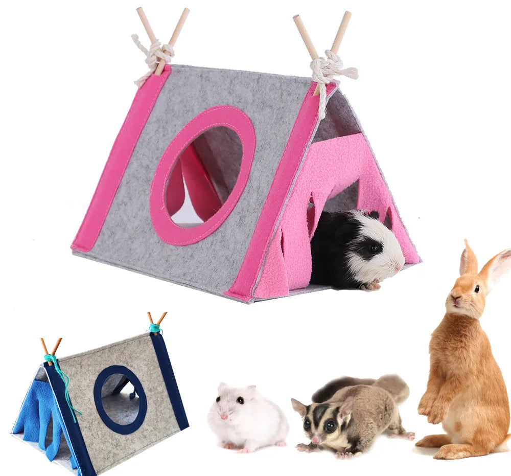 Small Pet Nest Felt Tent Rabbit Nest Hamster House Hamster Cage Large Guinea Pig Cage Guinea Pig Small Animal Bed Accessories