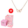 2024 New Valentine Eternal Rose Jewelry Ring Box Rotate Wedding Pendant Necklace Storage Case for Women Girlfriend