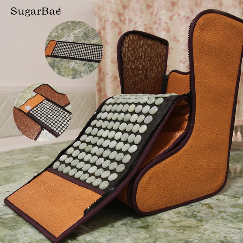 Jade Stone Massage Cushion Thermal Foot Barrel Mattress Soft Tourmaline Infrared Heating Mat Free Shipping