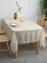 Linen Table Cloth for Rectangle Tables, Washable French  Table Cloths for Party, Indoor, Outdoor Kitchen Dining Table