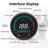 Universal Motorcycle Digital Speedometer Tachometer Fuel Gauge Dashboard Instrument Panel Meter LCD Display Turn indicator Light