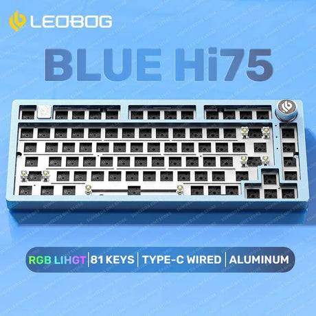 LEOBOG Hi75 Sugar65 Custom Mechanical Keyboard Aluminum Kits Hot Swap Wired Gaming Keyboard RGB Gamer Gasket Keyboard With Knob