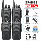 2/4PCS Baofeng BF-888S 12W Walkie Talkie Dual Band Portable Long Range Standby UHF 400-470MHz USB Ham Two Way Radio for Hunting