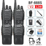 2/4PCS Baofeng BF-888S 12W Walkie Talkie Dual Band Portable Long Range Standby UHF 400-470MHz USB Ham Two Way Radio for Hunting