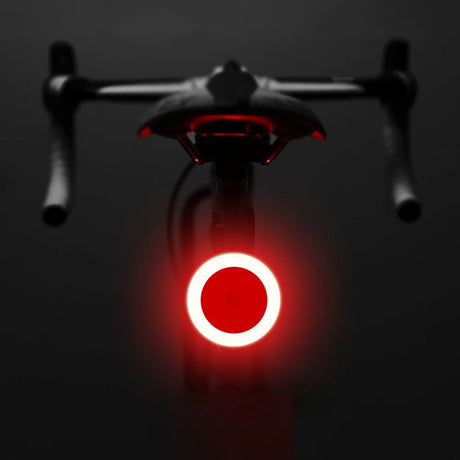 Bicycle Tail Light Round Heart Bicycle Light Charging Mountain Lights Night Ride Road Bike Ride Creative Taillight Equipment