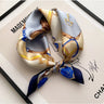 100% Natural Real Silk Scarf Women New Print Neck Hairband Square Shawl Neckerchief Female Hijab Poncho Bandana Headband 2023