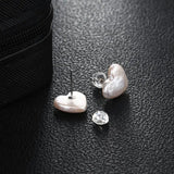 Baroque Natural Freshwater Pearls Square Shape and Multiple Styles Stud Earrings 925 Sterling Silver Fashion Jewelry for Women