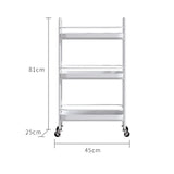 Rolling Cart Organizer Trolley Kitchen Shopping Beach Basket Utility Trolley Storage Bar Tables Archivadores Restaurant Furiture