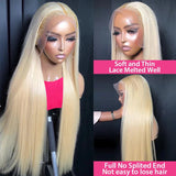 250 Density 613 Blonde Straight 13x6 Lace Frontal Wig Brazilian Colored Glueless Wigs For Women 13x4 Lace Front Human Hair Wigs