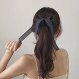 Trendy Ribbon Bow Banana Clip Women Girl Colour Bowknot Ponytail Claw Hair Clips Hairpin Barrettes Hair Accessories Gifts 2023