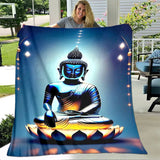 Buddha Sakyamuni Buddhism Faith Religion Soft Plush Blanket,Flannel Blanket Throw Blanket for Living Room Bedroom Bed Sofa Pray