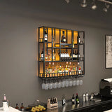 Club Hanging Wine Cabinet Shelf Whisky Liquor Display Metalic Bar Cabinet Industrial Modern Armario Para Vinos Home Furniture