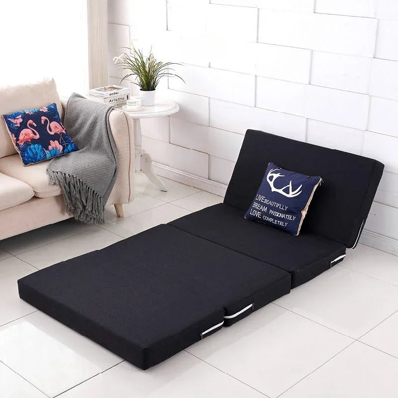 Memory Foam Folding Mattress Simple Mat Tatami Yoga Pad Foldable Sponge Mattresses for Office Lunch Break Single Bed Furniture