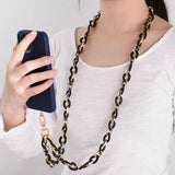 Fashion 120cm Telephone Strap Long Style Acrylic Slant Hanging Crossbody Phone Chain Women Anti-Loss Cellphone Jewelry Accessory