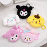 Wholesale 50pcs/lot 8cm cute animals Rabbit yellow Dog Purse Pendant plush toys Melody Coin Bag Keychain gifts for Girls