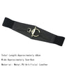 Women Elastic Stretch Waistbands  Female Gold Round Buckle Belts Fashion Wide Waist BeltsLadies Decorative Belt For Dress Coats