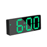 Led Alarm Clock Digital Children Electronic Alarm Clocks Curved Screen Mirror Temperature Clock with Snooze Function Desk Clock