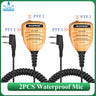 2PCS Baofeng Walkie Talkie Speaker Mic Waterproof PTT Microphone For UV-5RH DM-1701 UV-17 UV-K5 UV-K6 UV18 Pro Radio Accessories