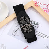 Women Bowknot Cummerbunds 1PCS Elastic Bow Wide Stretch Bukle Waistband Belt Fashion Girl Dress Accessories Waist Belts