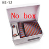 Luxury Tie Set Gift Box For Men Wedding Jacquard Necktie Square Clip Cufflinks Handkerchief Brezo Pour Teal Tie