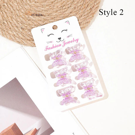 Hair Accessories For Women 6Pcs/Set Mini Crab Hair Clip Acrylic Hair Clips Hairpins Color Bangs Side Clips Popular Hair Catches