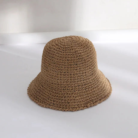 Korean Version Of Women Straw Hat Summer Breathable Sun Shading Straw Hat Seaside Vacation Foldable Sun Protection Fisherman Hat