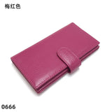 Custom Letters Men Genuine Leather Long Card Wallet Large Capacity Women Card Holder Multi Pockets Card Bag