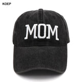 KOEP MOM And DAD Baseball Cap Fishing Caps Men Outdoor Women Washed And Worn Pregnancy Announcement Hats 3D Embroidery