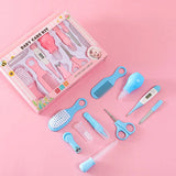 10PCS Baby Nail Trimmer Care Set Kid Hair Health Care Thermometer Grooming Brush Clipper Teether Toothbrush Kit Baby Essentials