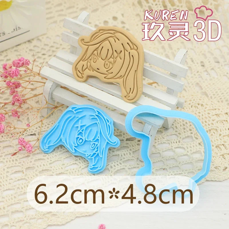 Genshin Impact Neuvillette Cake Tool Animal Cookie Cutter Christmas Cutters Biscuit Stamp Fondant Mould Baking Sugarcraft Molds