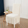 high quality Seersucker chair cover for dining room banquet chair slipcover stretch chair skirt elastic wedding chair decoration