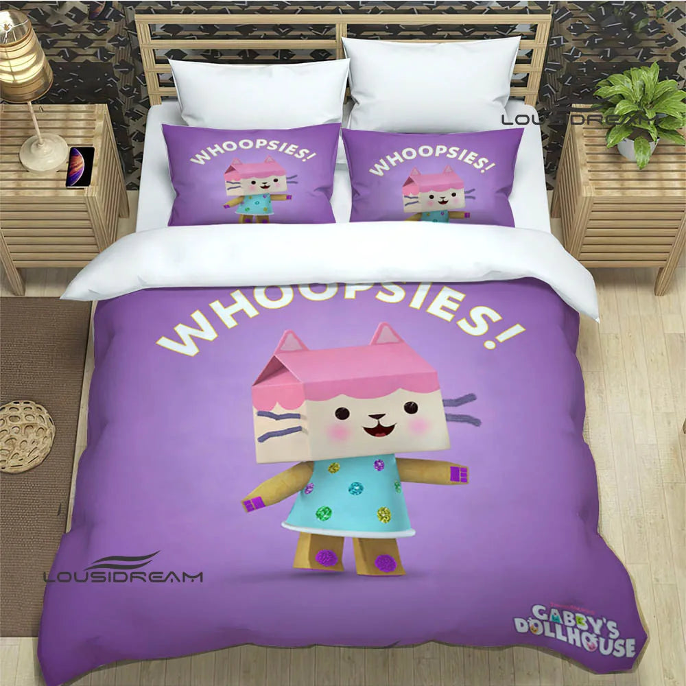 Gabby's Dollhouse Bedding Sets exquisite bed supplies set duvet cover bed comforter set bedding set luxury birthday gift