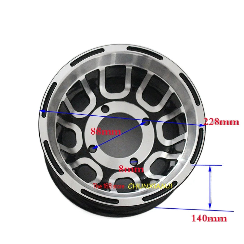 Size 8 Inch Bearing Wheel Hub ATV Aluminum Rims Use19X7.00-8 Tyre 20x7-8 21x7-8 Vacuum Tires for Go-kart Four  Motorcycle