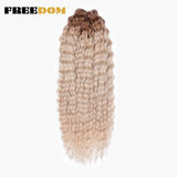 FREEDOM Synthetic Twist Crochet Curly Hair Ariel Water Wave Braid Hair Ombre Blonde Brown Green Blue Braiding Hair Extension