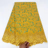 5 Yard Dry Lace Fabric Latest Heavy Beaded Embroidery African 100% Cotton Swiss Voile Popular Dubai Style For Party Wedding 9L23