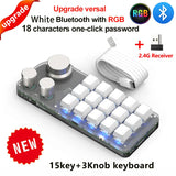 Macro Programming Keyboard Bluetooth USB Backlit 2.4G Wireless One Key Shortcut Photoshop Hotswap Red Switch Mechanical Keypad