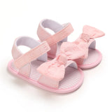 Summer Fashion Newborn Pink Baby Shoes Non-slip Cloth Bottom Shoes For Girls Elegant Breathable Leisure Baby First Walking Shoes