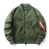 Mens Bomber Jacket  Aviator Jackets Pilot Male Outwear Coat Zipper Plus Size Men Baseball Uniform Spring Autumn