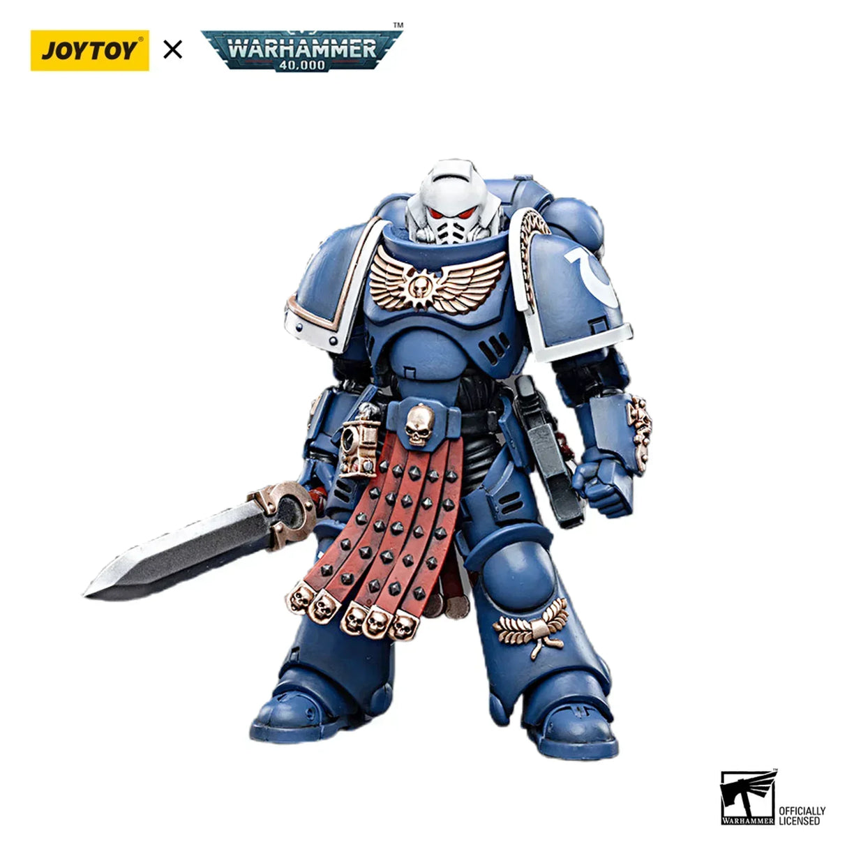 JOYTOY Warhammer 40k Action Figure Ultramarines Primaris Company Champion Parnaeus Veteran Intercessor Anime Military Model Toy