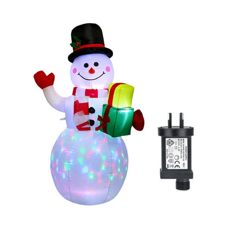 2.4M Christmas Inflatable Outdoor Doki Toy with LED Light Santa Claus Christmas Decoration Navidad Natal Xmas Props Home Decor